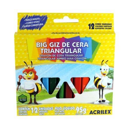 Big Giz Triangular 12 Cores - Acrilex