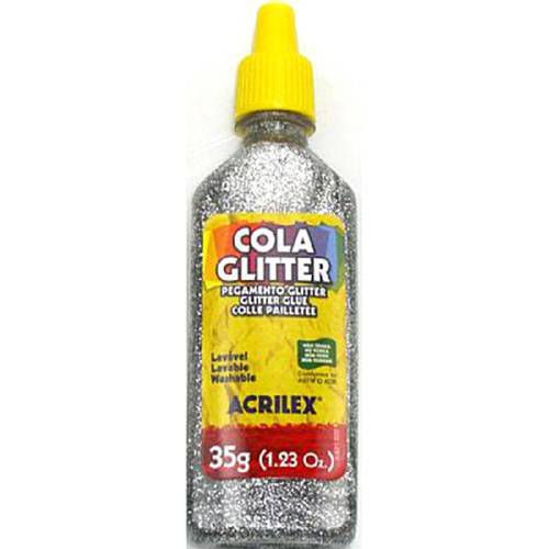 Cola Glitter Prata 35g - Acrilex