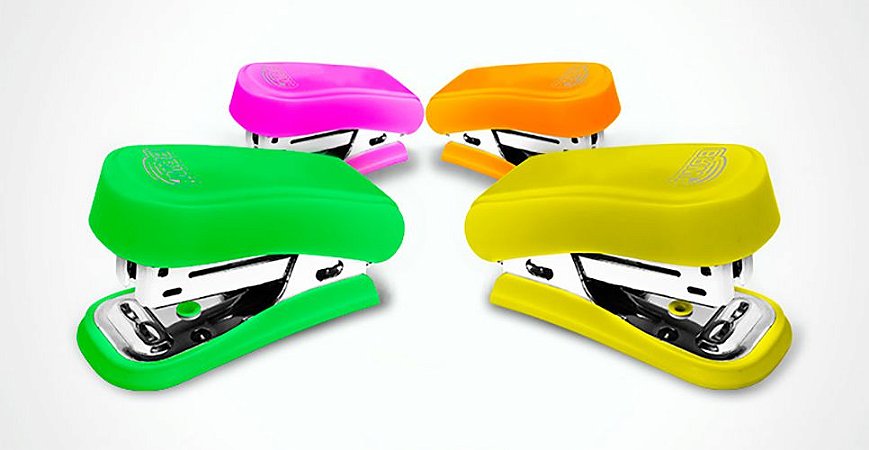 Mini Grampeador Plástico Colorido - Brw