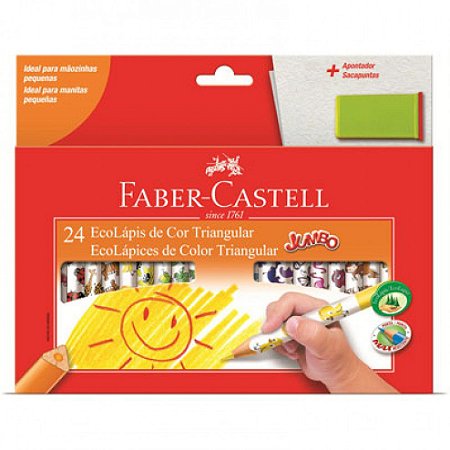 Lápis de Cor Jumbo 24 cores - Faber Castell