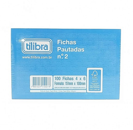 Ficha Pautada N°2 4x6 - Tilibra