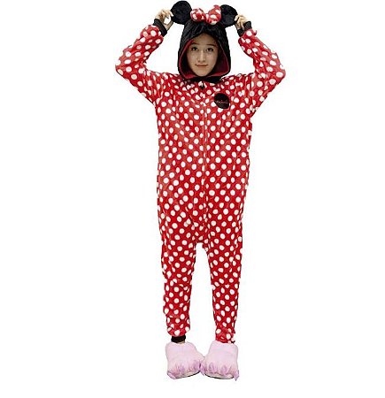 Macacão Kigurumi Adulto Minnie P  - Zona Criativa