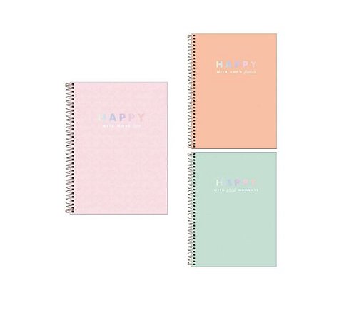 Caderno Colegial Happy 1 Matéria 80 Folhas 90g -  Tilibra