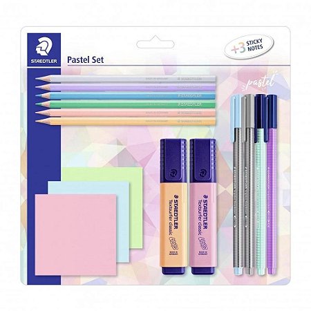 Kit Canetas, Lápis De Cor e Marca texto, Linha Pastel - Staedtler