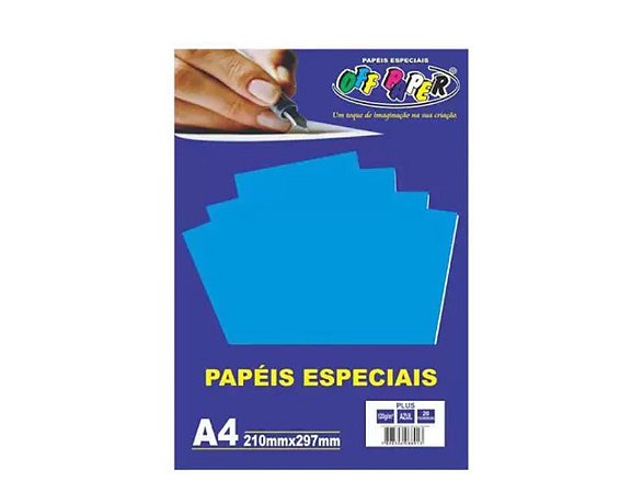 Papel Plus Azul A4 180g - Off Paper