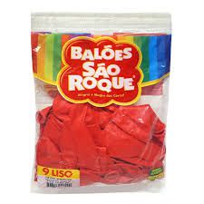 Balão 9 Liso Com 50 Vermelho Quente - São Roque