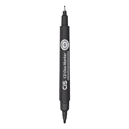 Marcador Permanente Cd/Dvd Duo Marker Preto - Cis