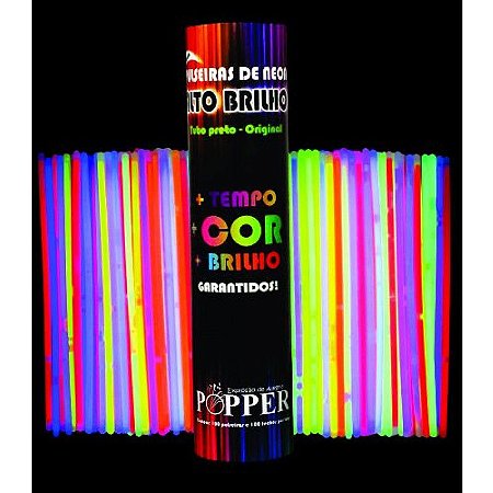 Pulseira Neon 7 Cores Sortidas Pct.C/100 Br01 - Popper