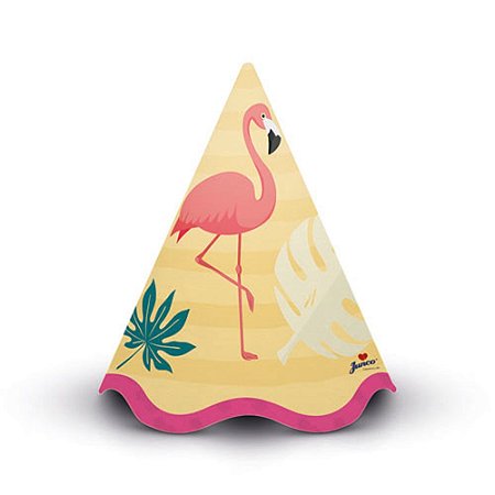 Chapeu Cone Flamingo C/8un