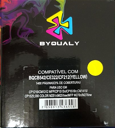 Cart De Toner Compativel C/ 542a/322a/212a 1,4k Byqualy