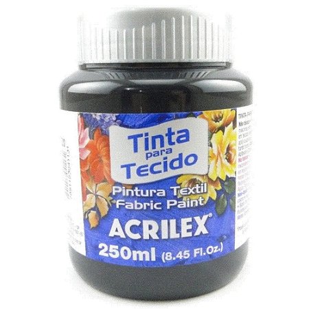 Tinta Tecido Preto 250ml  - Acrilex