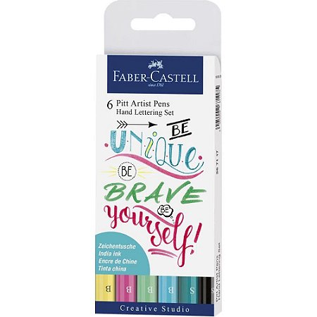 Kit Caneta Artística Pitt Hand Lettering Pastel  - Faber-Castel