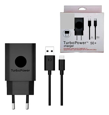 Carregador Tipo C Type C Rapido Power 50+ Caixa Vermelha