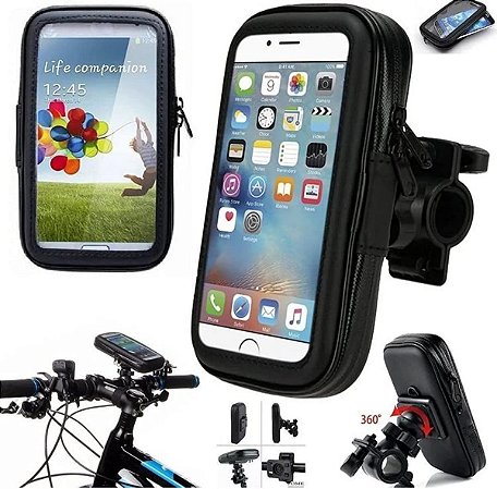 Suporte de Celular Impermeável para Moto e Bicicleta Resistente Agua Bike NVD