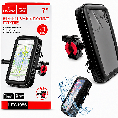 Suporte de Celular Impermeável para Moto e Bicicleta Resistente Agua Bike