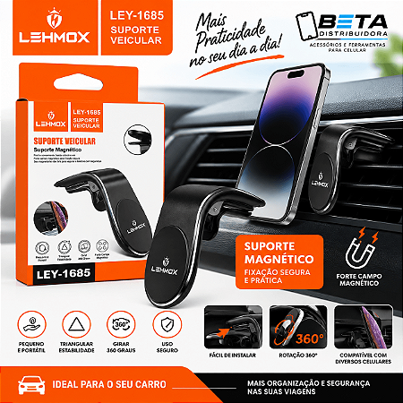 Suporte Celular Pre 360° Automotivo Magnético Imã Veicular Carro
