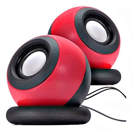 Caixa De Som 3W Redonda Usb Para Pc E Notebook NVD