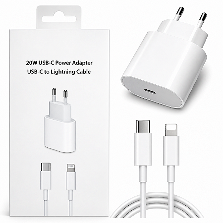 Carregador Turbo 20w para iPhone com Cabo Tipo C para Iphone