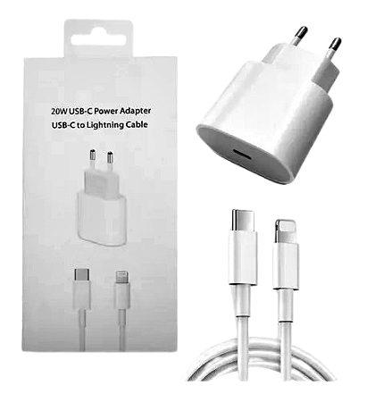 Carregador Turbo 20w para iPhone com Cabo Tipo C  para Iphone