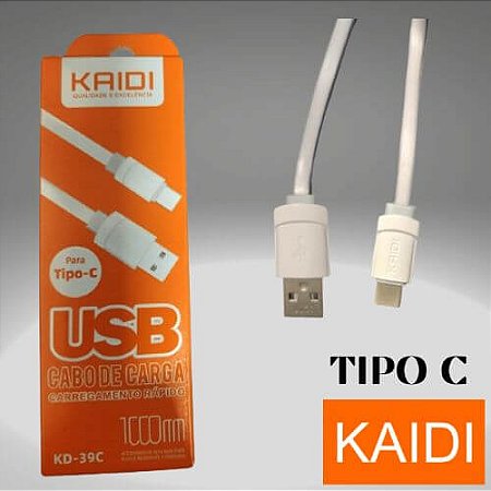 Cabo USB Tipo C Kaidi 2 Metros