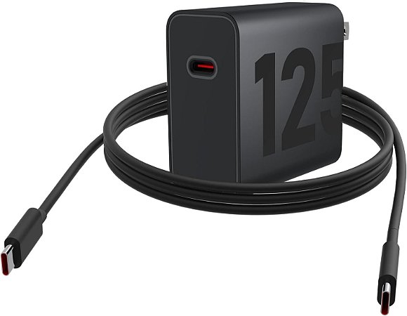 Carregador Usb c Turbo Power 125w 125 Duo Com Cabo Tipo c com Tipo c