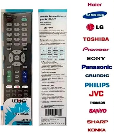 Controle Remoto Universal Todas Smart Tv Led Netflix Youtube