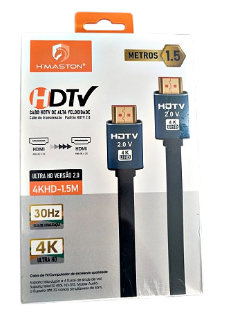 Cabo Hdmi Fita 1.5 Metros Nylon 1.5 Ultra Hd 4k 3d Alta Velocidade 3d Tv Ps3 Xbox