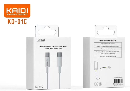 CABO Tipo C x Tipo C  DE DADOS Kaidi TURBO PD