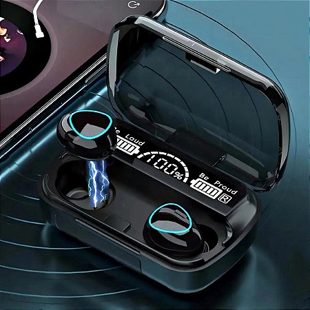 Fone De Ouvido M10 M 10 Função Touch Gamer Bluetooth 5.3 Função Power Bank