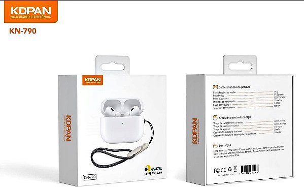 Fone De Ouvido In Ear KDPAN Kaidi KN 790 Sem Fio Tws Bluetooth