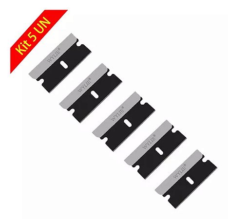 Kit com 5 Lâmina De Corte Black Single Para Remove Tela Touch Celular
