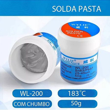 Solda Estanho Em Pasta 183ºc 50g WYLIE WL 200 WY