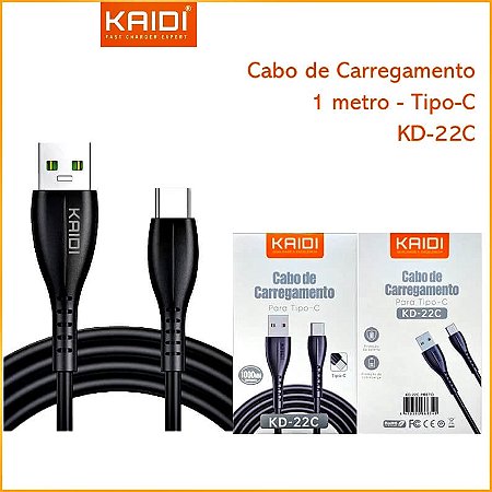 Cabo Kaidi KDPAN Tipo C Carregamento Rapido