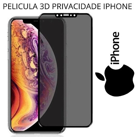 Película Vidro 3D Privacidade Anti Espião Spy Iphone 16