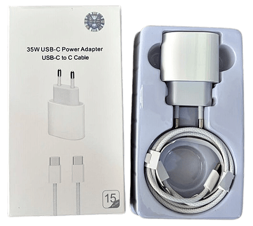 Carregador Turbo Usb-c 35W Tipo C com Tipo c Para iPhone 15 16 17
