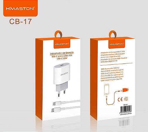 Carregador Cabo Tipo C com Iphone Hmaston Turbo 30w