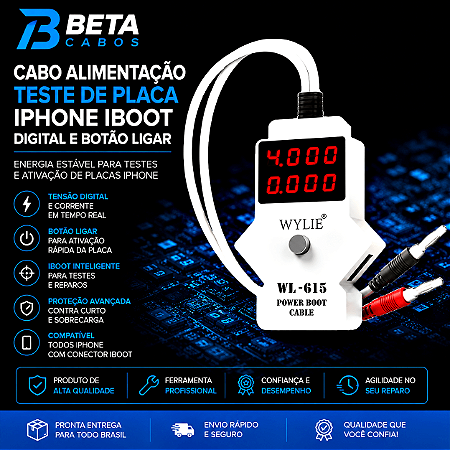 Cabo De Alimentação Fonte Bancada Dedicado Iboot Para iPhone WYLIE WL 615
