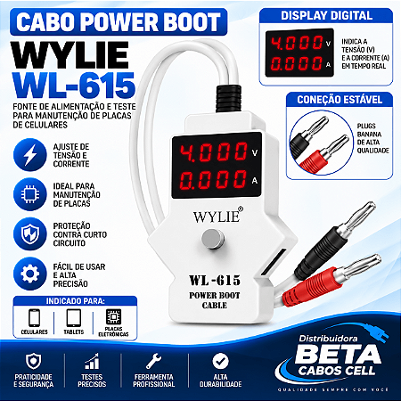 Cabo De Alimentação Fonte Bancada Dedicado Iboot Para iPhone WYLIE WL 615