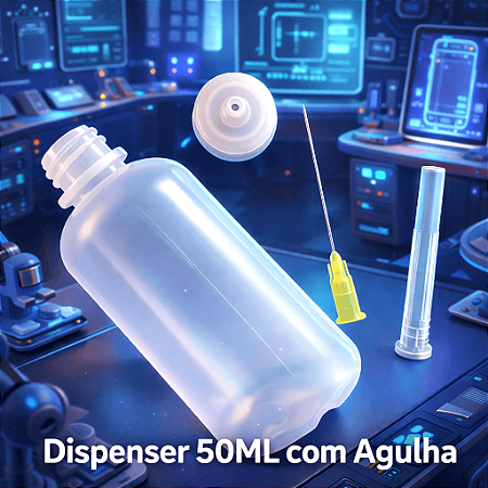 Dispenser Com Ponta Agulha Para Fluxo Álcool 50ml