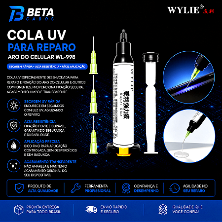 Cola UV Para Reparo Aro do Celular WYLIE WL 998