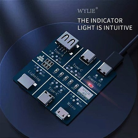 Placa Testador De Cabo De Dados Usb Type-c Tipo C WYLIE