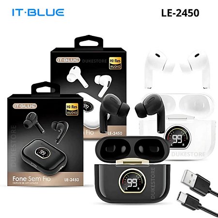 Fone De Ouvido Sem Fio Bluetooth 5.3 Tws It-blue Le-2450