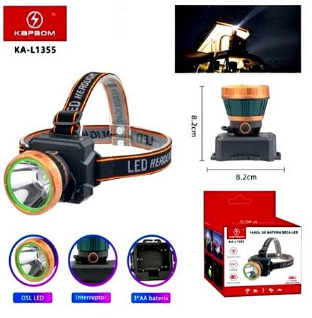 Lanterna de Cabeça Led Recarregavel USB
