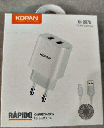 Carregador Kaidi KDPAN 2.4 2 USB Carregamento Rapido V8