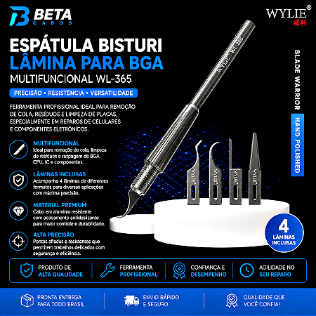 Espátula Bisturi Lamina Para BGA WYLIE WL 365