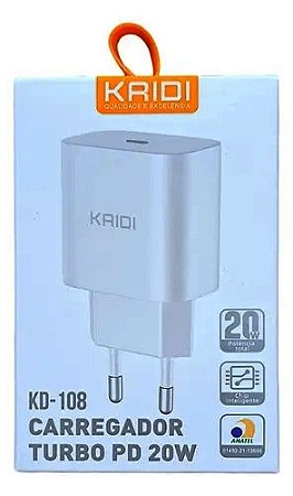 Fonte Kaidi Turbo 20W Entrada Tipo C