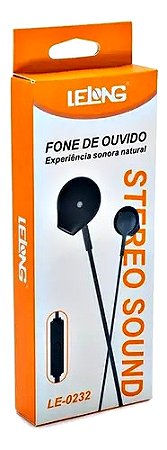 Fone De Ouvido Lelong Com Microfone Entrada P2 Le-0232 LE 0232