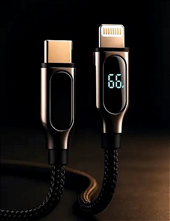 Cabo Kaidi Turbo Tipo C Para Lightning Iphone Com Display 1m