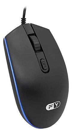 Mouse Óptico com Fio FY Rgb Convencional Usb Plug & Play Óptico