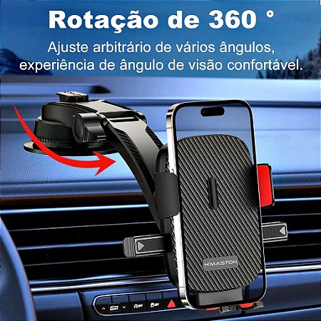 Suporte Veicular Hmaston Para Celular GPS Magnético Para Carro Estável e Anti-Vibração